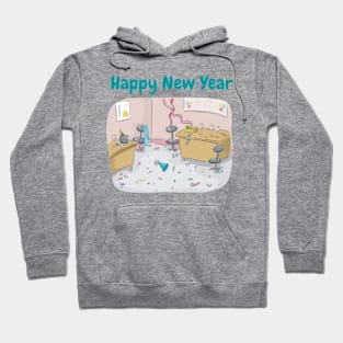 Happy New Year Party - Funny Messy Party Hoodie